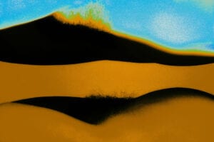 Abstract Painting of Mountain Split